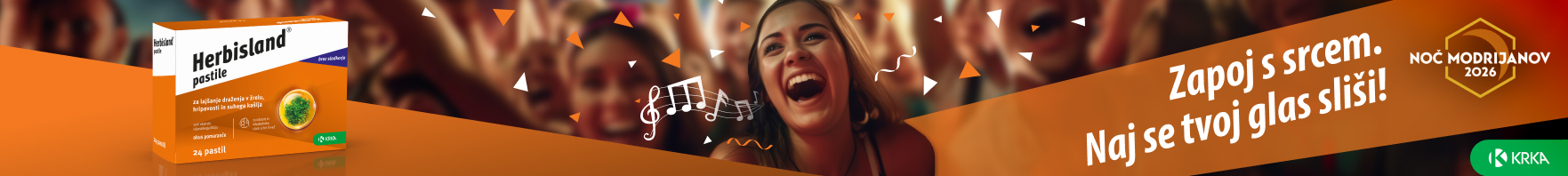 Noč modrijanov- sponzorska pasica